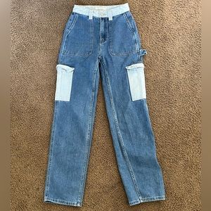 PacSun Patchwork '90s Boyfriend Carpenter Pants size 24